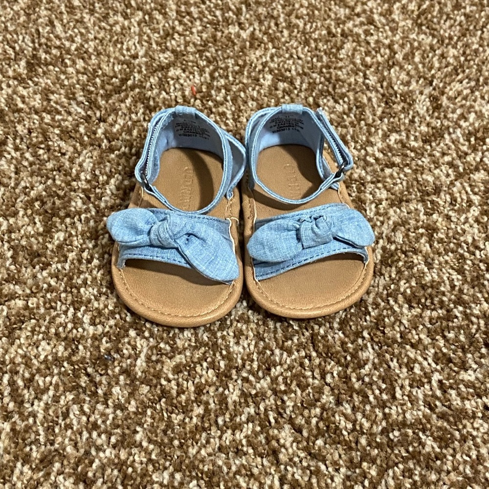 Chambray Baby girl sandals